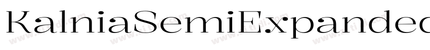 KalniaSemiExpanded S字体转换 KalniaSemiExpanded S字体转换